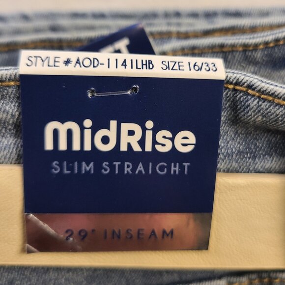 Angels Of Difference Jeans with Belt Women's 16/33 with 29" inseam Blue - Picture 4 of 10